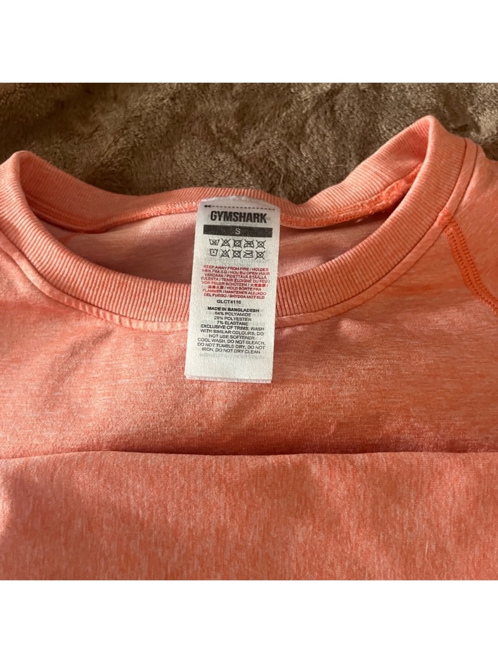 Gymshark Coral Heather Pullover Croptop